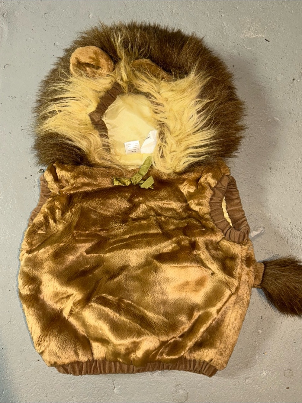 Kids Brown Lion Costume Hooded Vest with Tail